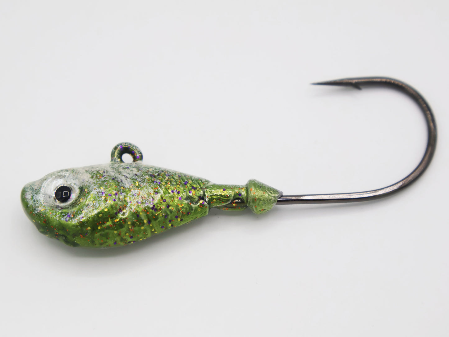 X-Out Jig Head 1oz Green Speckle with White Top