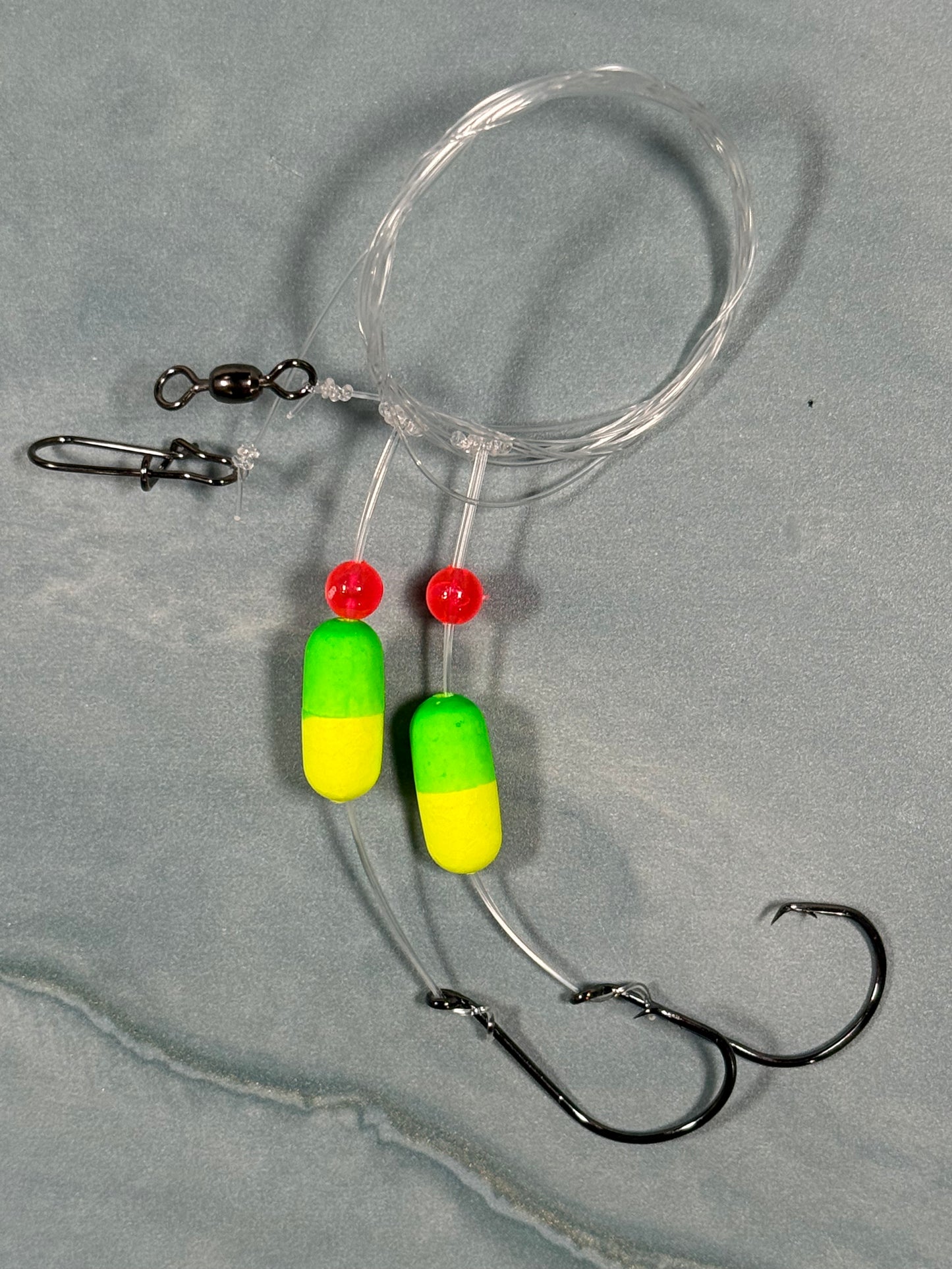 Pompano Rigs Double 2/0 Circle Hooks with Floats