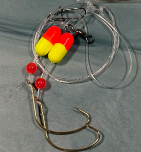 Pompano Rigs Double 2/0 Wide Gap Hooks with Floats