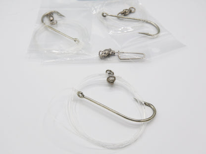 Flics Free Line Toss Rig - J Hooks - 3 per pack
