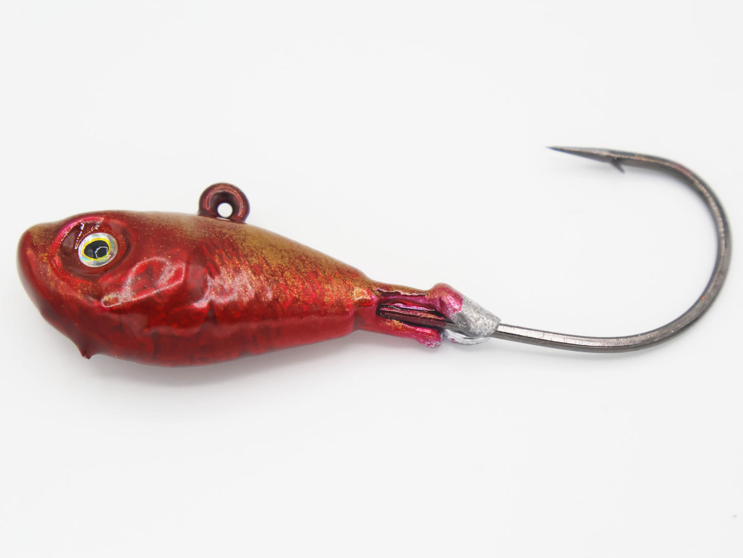 X-Out Jig Head 1.5oz Candy Red / Gold Top (The Iron Man)