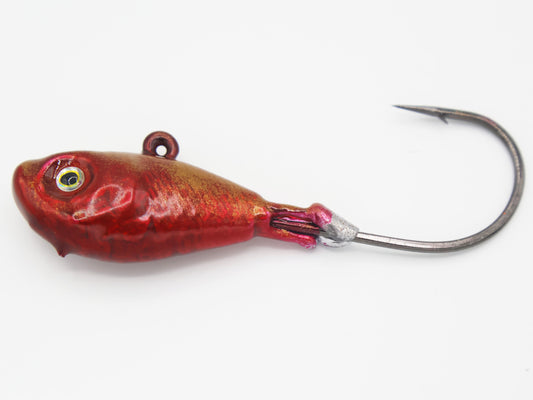 X-Out Jig Head 1.5oz Candy Red / Gold Top (The Iron Man)