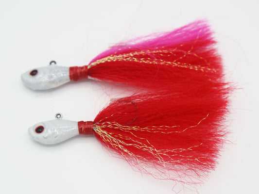 X-Out Bucktail - 2 Pack White/Red