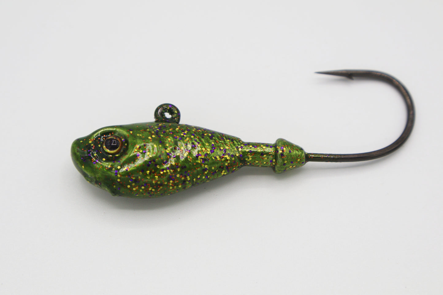 X-Out Jig Head 1oz Green with Gold Eyes