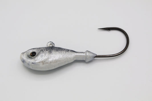 X-Out Jig Head 1.5oz White with Grey Top