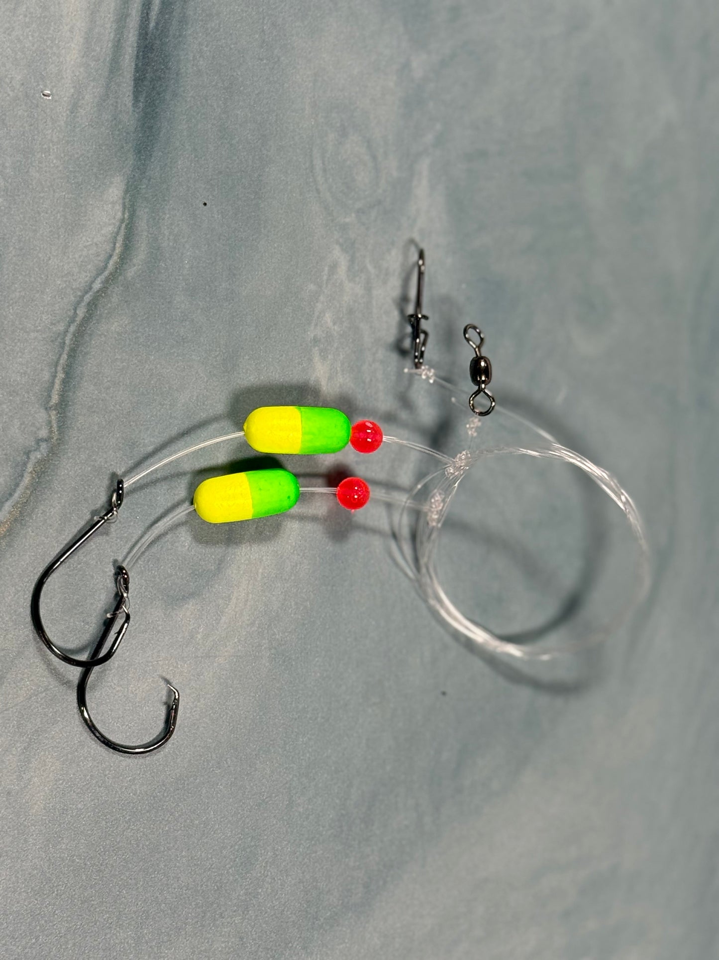 Pompano Rigs Double 2/0 Circle Hooks with Floats